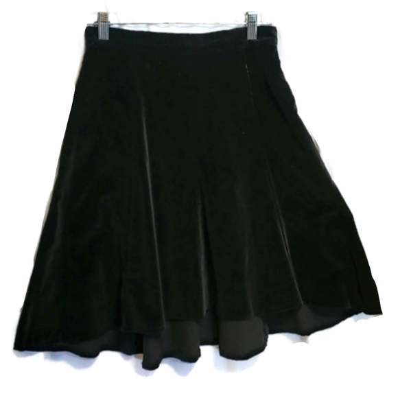 VTG Miller Stockman Western Living Black Velvety Hi-Lo Circle Skirt Equestrian - Picture 3 of 11